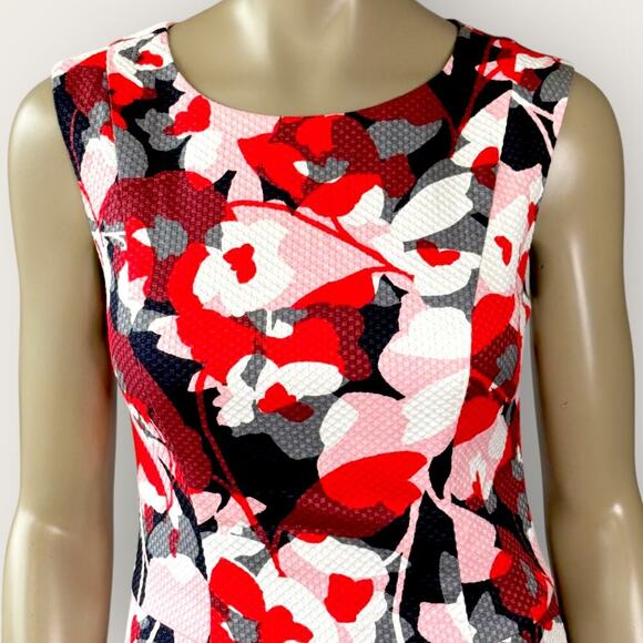 The Limited Sleeveless Floral Sheath Dress Lined Textured Size 2 Multicolor - Picture 4 of 16